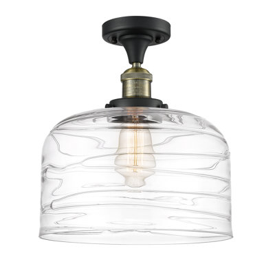 Bell - 1 Light 12" Semi-Flush Mount