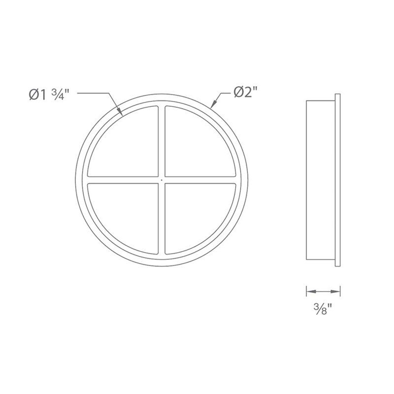 Filter, 1.5" H x 2" W x 2" D, Black