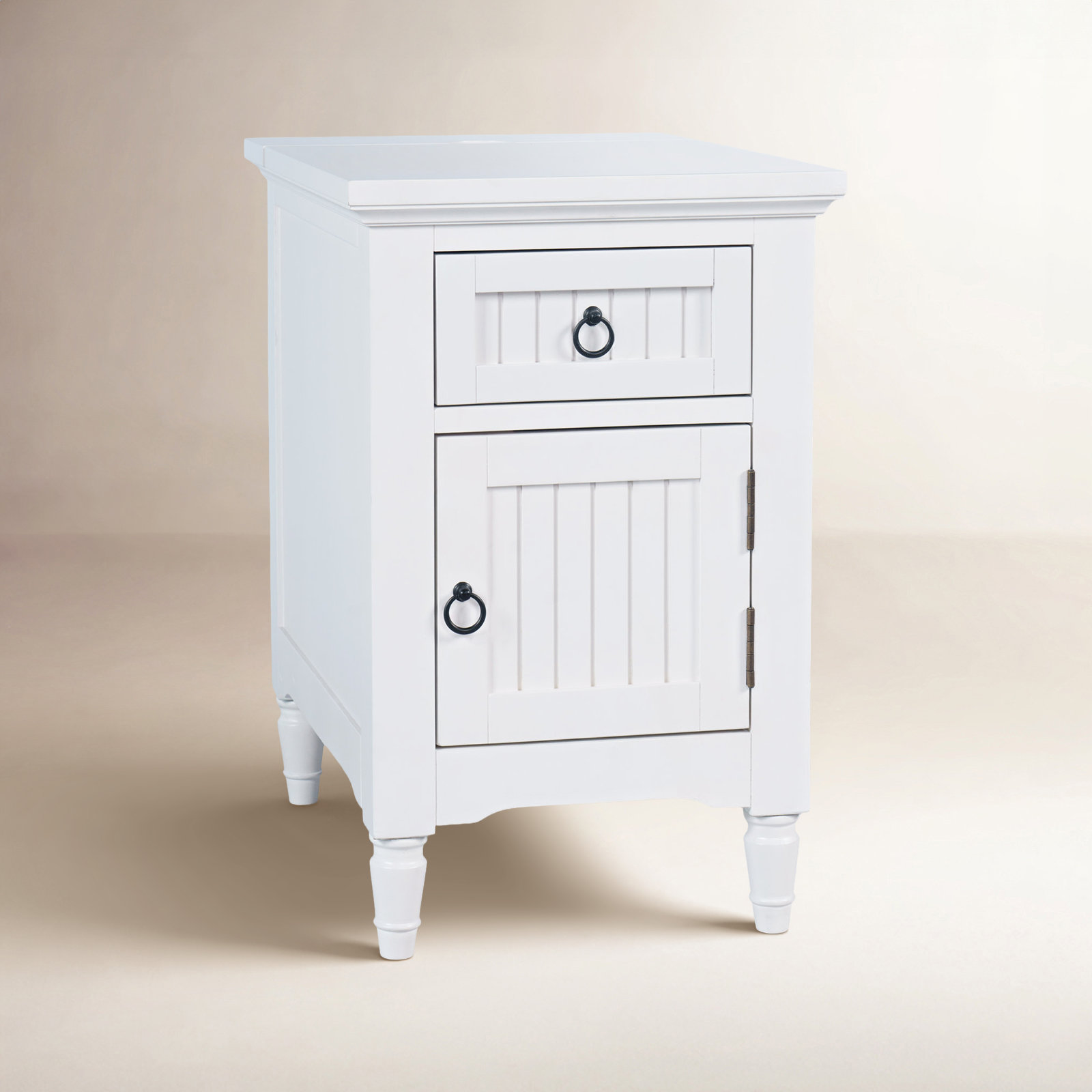 Pearce 16" Acacia End Table, White