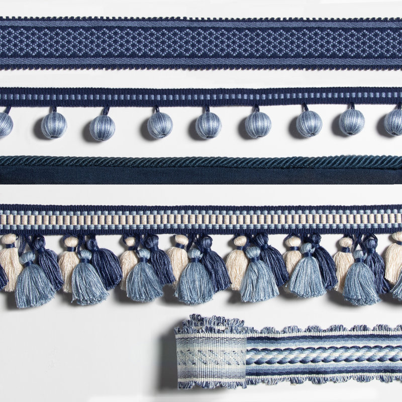 Passementerie Volume I Claude Fabric, Blue