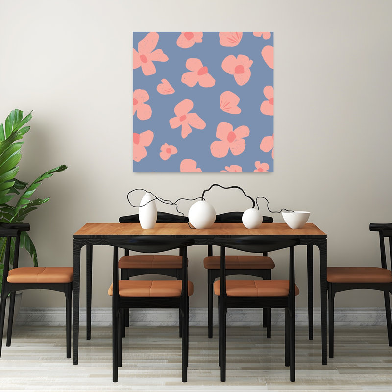 Abstrait, fleurs roses abstraites, art floral moderne, nature