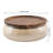 Glass Candy and Nuts Serving Container Food Storage Platter with Wooden Lid-928877439