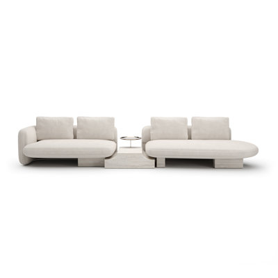*Overlap Right Bumper Sectional Ecru