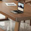 Bureau rectangulaire moderne et simple brun-1770519961
