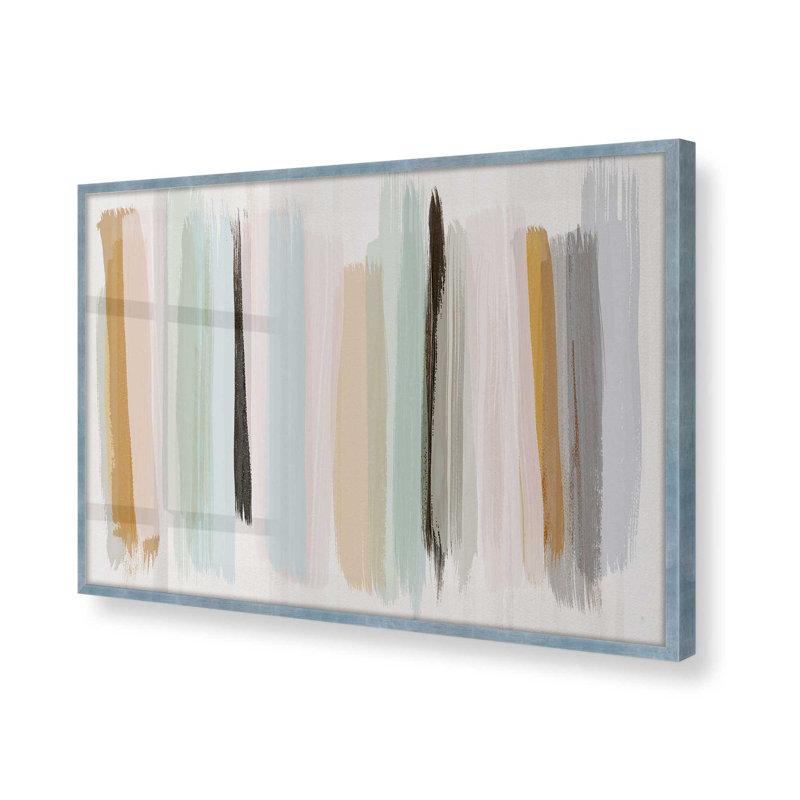 Imprimé panache pastel, Cadre électrique ciel électrique, H 25 po x l 37 po x P 1,375 po