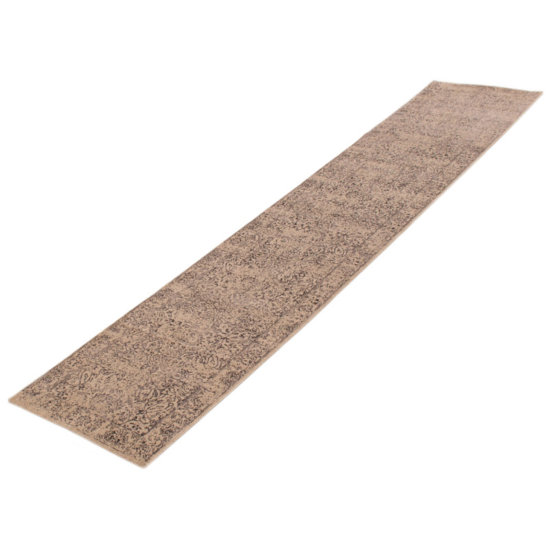 Tapis taupe Kashkuli Gabbeh noué à la main 2 pi 7 po x 12 pi 10 po
