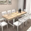 Table de salle à manger extensible pour 6 8 10, table de cuisine en bois de ferme moderne, table de conférence longue et extensible-126277968