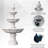 58.3" 3-Tier Electric Outdoor Freestanding Water Fountain - Classic Leaf Design, Large Bird Bath with Pump - Ideal for Yard, Lawn and Garden Décor-1176241983