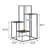 4-Tier Display Shelf Rustic Brown And Black