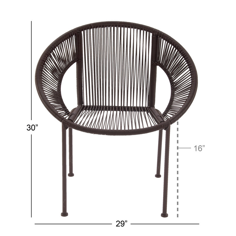 Bernardez Wicker Armchair, Brown