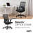 HON Ignition 2.0 ReActiv Ergonomic Office Chair, Advanced Tilt, Black Frame, Black-119729033-119729034-119729028