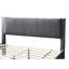 Lit plateforme contemporain de taille double avec velours côtelé gris anthracite et tiroir sous le lit, idéal pour la chambre à coucher avec rangement, design moderne