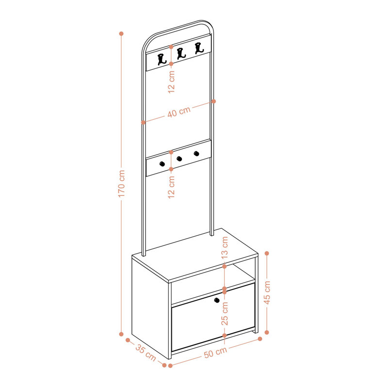 Support de couloir, Beige