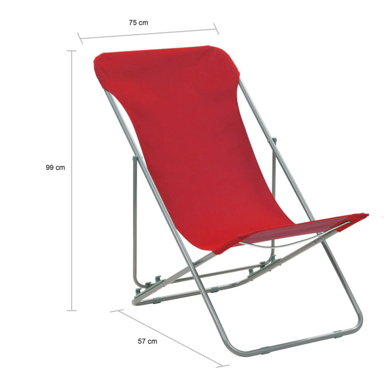 Vale Folding Beach Chair, Red