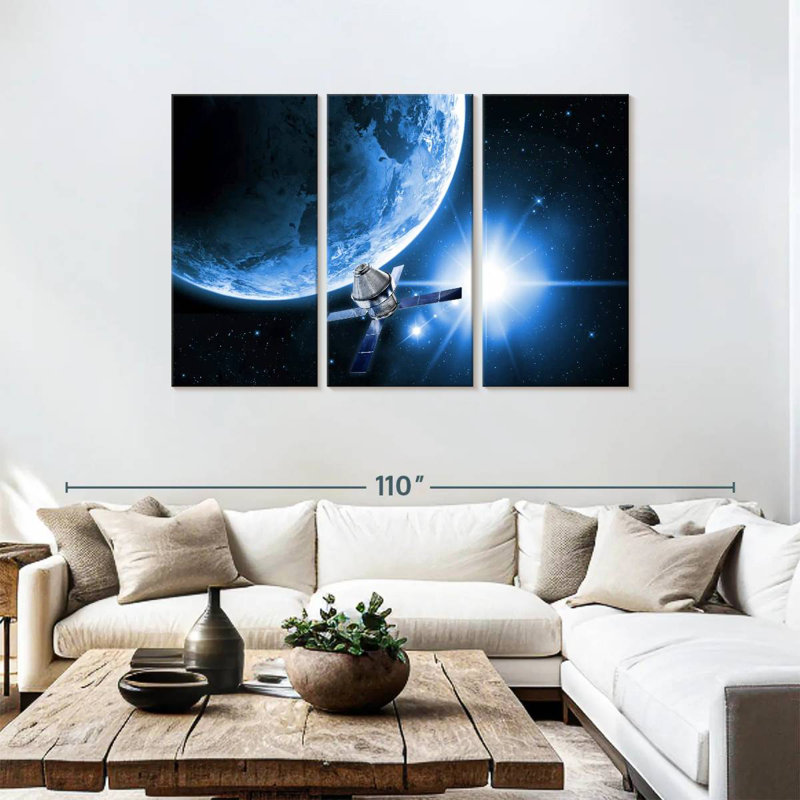 Oberle Satellite In Space, 48" H x 74" W