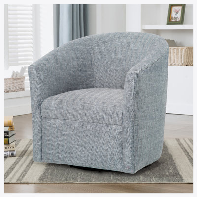 Zaria Upholstered Swivel Barrel Chair