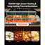 Chauffe-plats commercial 4 plats 1500W Buffet Bain Marie avec couvercle en verre