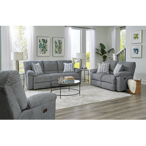 Hokku Designs Charell 85'' Upholstered Reclining Sofa | Wayfair