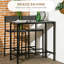 Table de bar à hauteur de comptoir et chaises pour 2, table de cuisine industrielle grise, coin-repas encombrant pour petits espaces, salle à manger attrayante