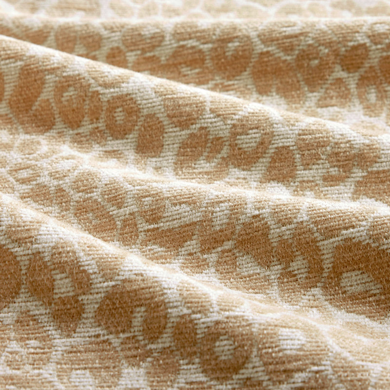 Repose-pieds en chenille léopard - café beige, Beige/Brown