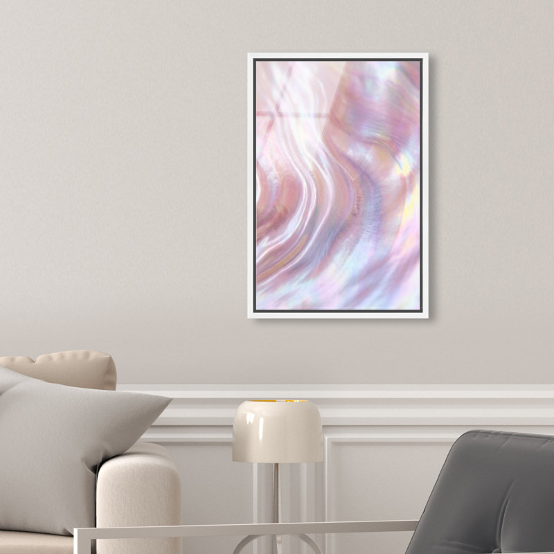 Iridescent Wave Print by Oliver Gal, 31"H x 21"W, White Floater Frame