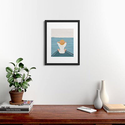 «Flow Line Summer Holiday I», reproduction d'art encadrée