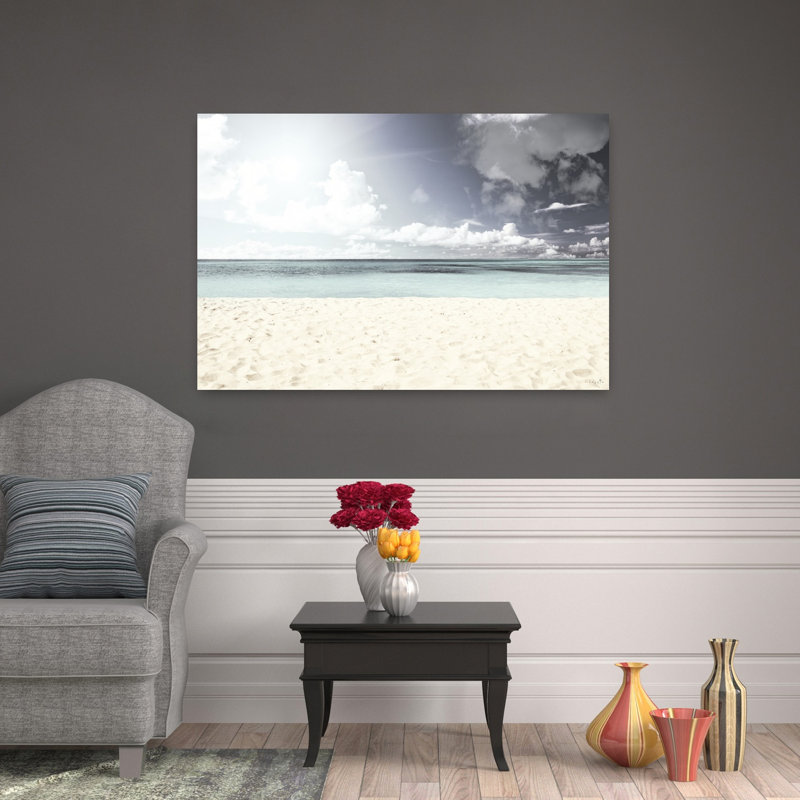 «Beach Day», art côtier abstrait, H 32 po x l 48 po