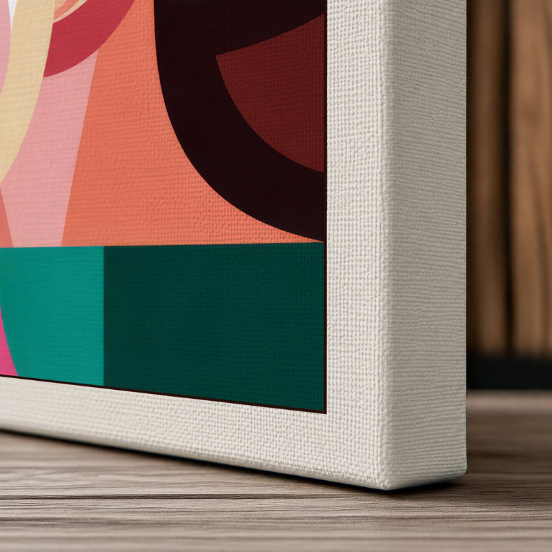 Faces in Duality Modern - Wrapped Canvas, 30x20 - 76.2 x 50.8 cm, Cream Border