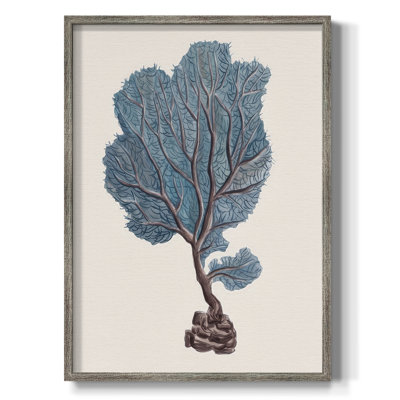 Indigo Reef IV, reproduction encadrée - bois massif