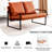 Harowrth 48.13'' Faux Leather Loveseat