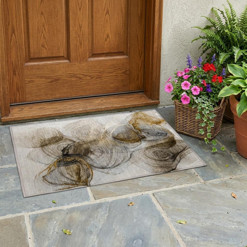 Tapis extérieur lavable et antidérapant brun 2 pi x 3 pi