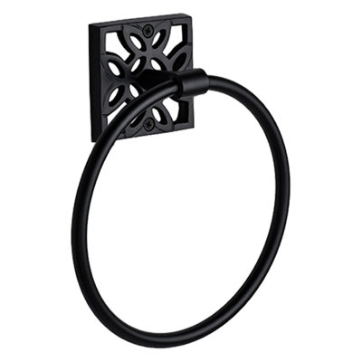 Anneau à serviettes noir mat
