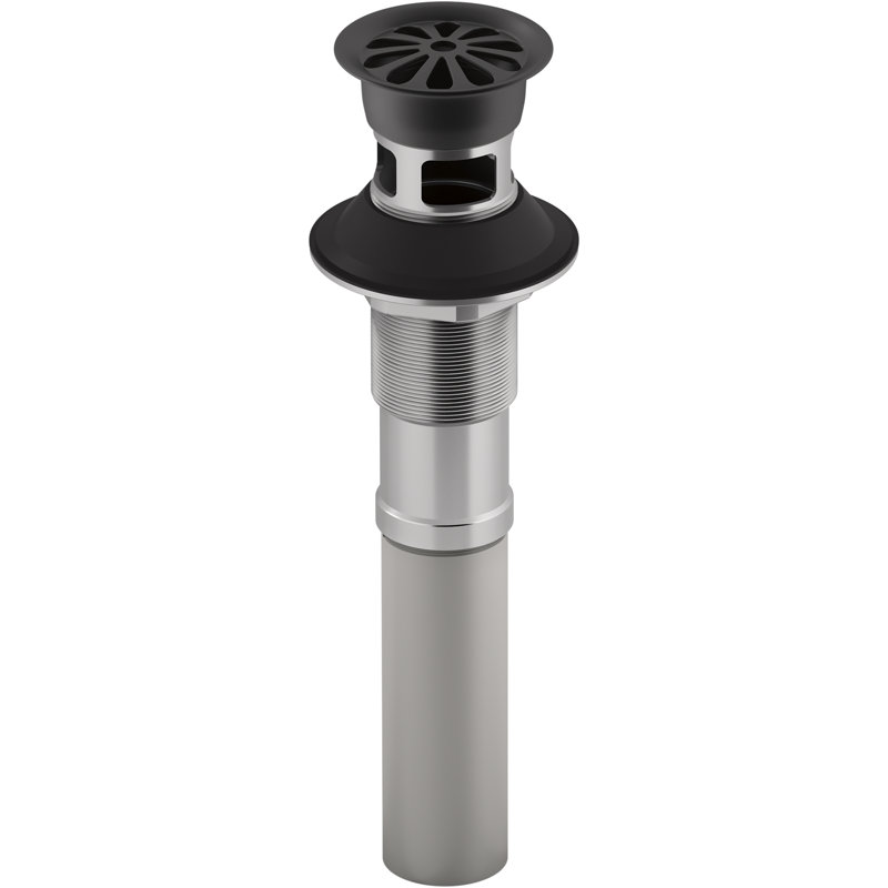 Grid Bathroom Sink Drain, Yes, Matte Black