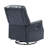 Elimelec Genuine Leather Manual Swivel Recliner-1899410573