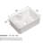 Ceramic Rectangular Vessel Bathroom Sink 16"X12" - Modern Style, White, Low Water Absorption Finish Stain Design, White For