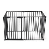 6-Panel Dog Exercise Pen & Playpen,Black
