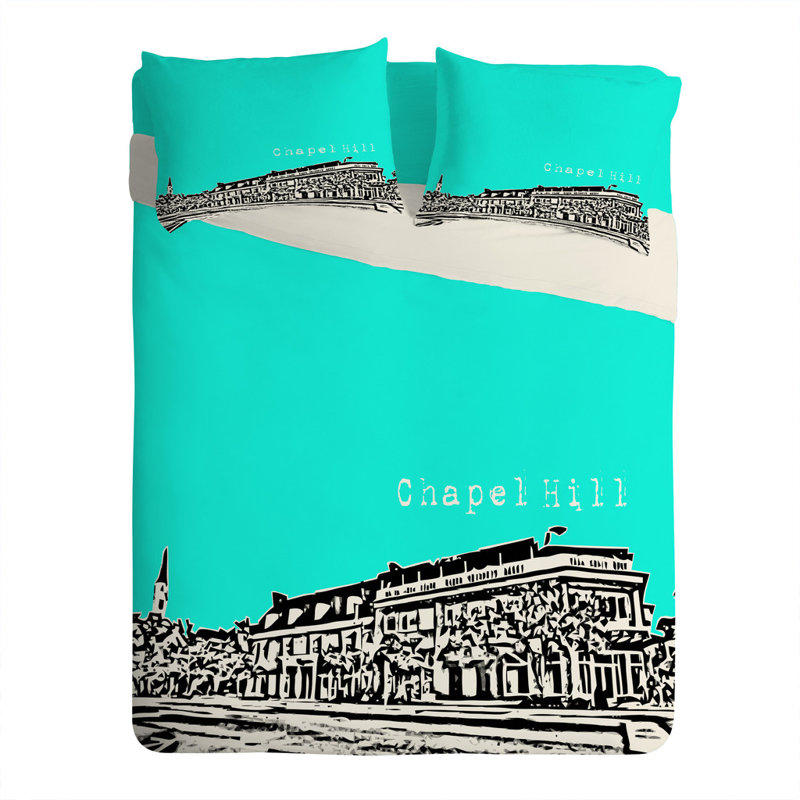 Taie d’oreiller chapel hill Bird Ave, Aigue-marine, Standard