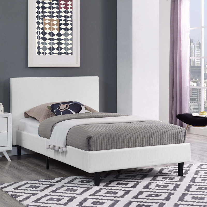 Base de lit Modway, Simple, Blanc