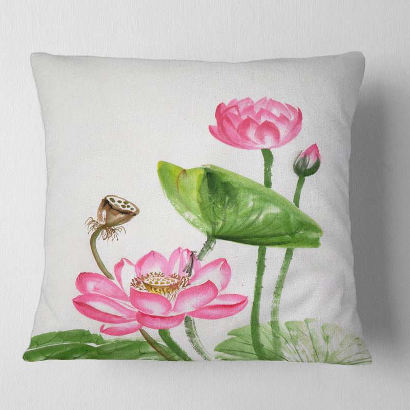 Housse et insert de coussin Lotuses in the Pond III, 18" x 18"
