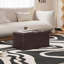 Banc de repose-pieds pliant en similicuir avec repose-pieds pour le salon, banc de rangement avec siège rembourré pour le couloir de la chambre à coucher