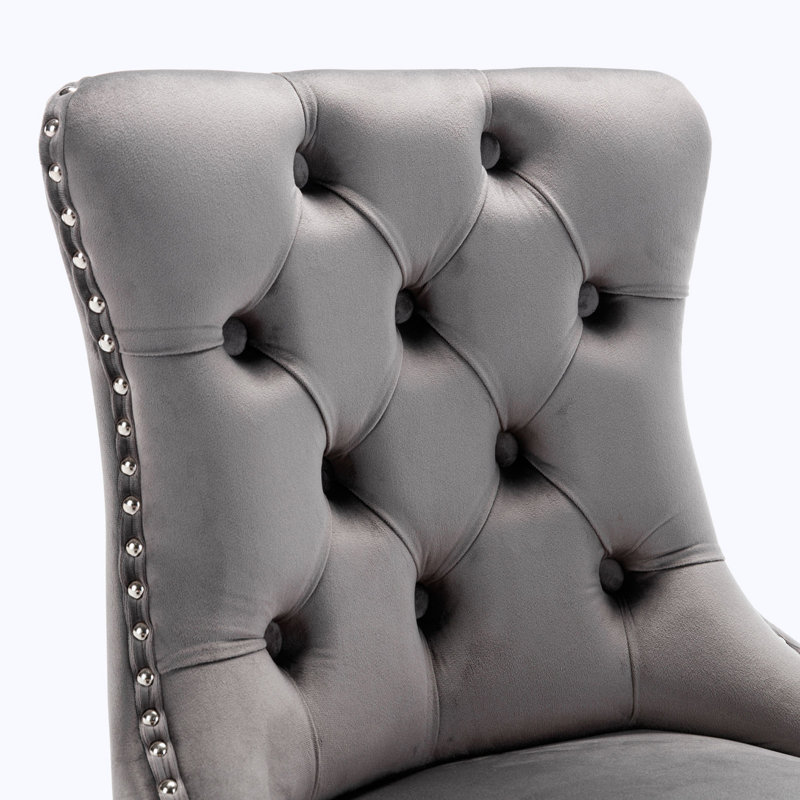 Tabouret de comptoir 26 po Jeshwa, gris