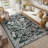 Floral Snake & Bird Print Machine Washable Area Rug with Non-Slip TPR Backing for Living Room Bedroom Dining, Soft Plush Foldable Carpet-1042407682-1042407683