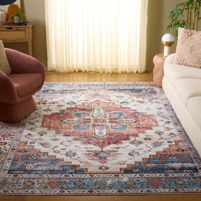 Tapis Arizona couleur rouille / beige