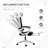 High Back Home Office Chair, Fabric Computer Desk Chair With Adjustable Headrest, Lumbar Support, Armrest, Foot Rest, Reclining Back