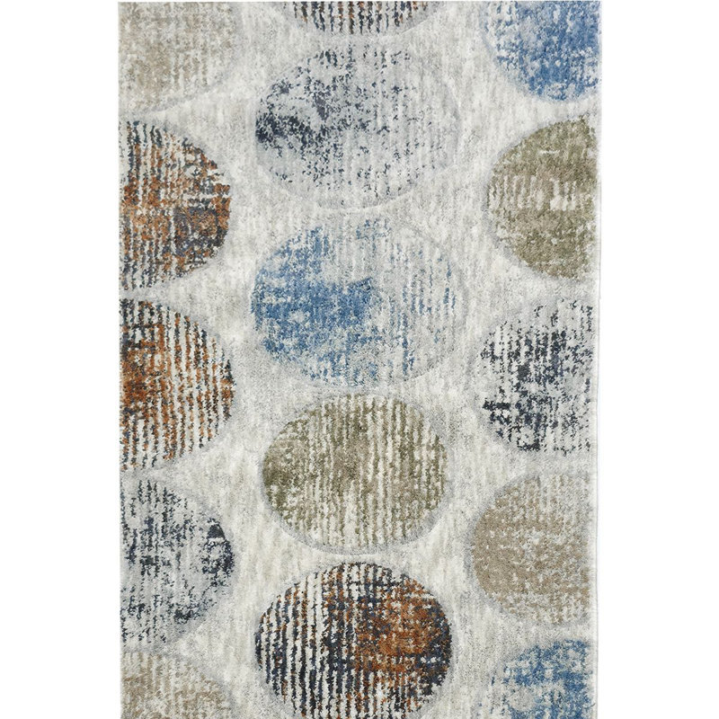 Washable Runner Rug 2x21 - Vale Modern Plush Rug for Hallway & Entryway, Clay Multi, Sculpted Dot Pattern, Clay Multi