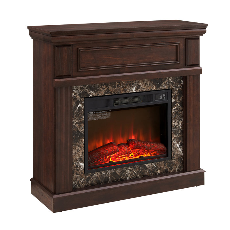 Foyer électrique Cherry - l 41,72 po x P 14 po x H 40 po, conception compacte, flammes réglables, télécommande, style attrayant intemporel, flamme, télécommande, conception à trois armoires