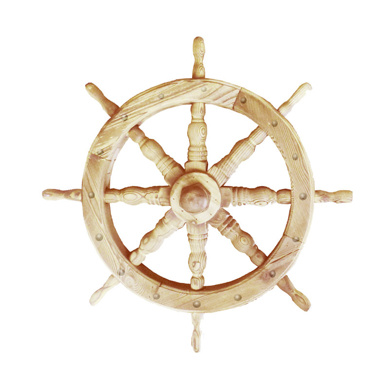 Nautical & Beach Wood Garden Statue, 78cm H x 78cm W x 11cm D, Natural