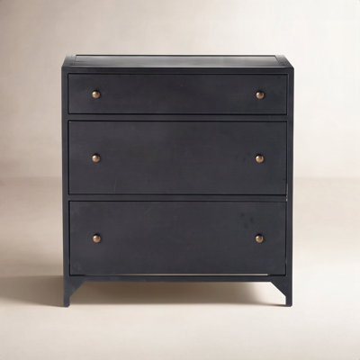 3-Drawer Iron Nightstand