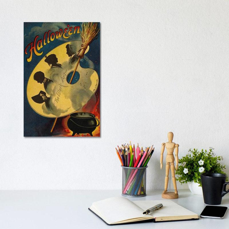 Halloween, l'art noir, 1912 - reproduction d'art sur toile tendue