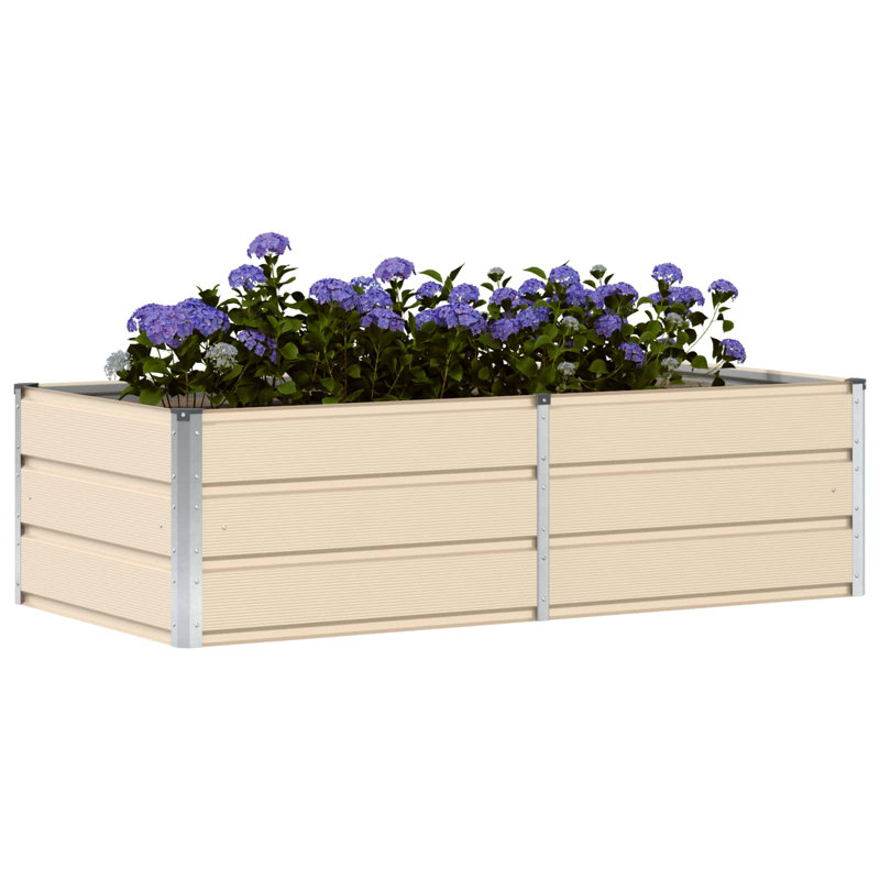 Raised Garden Bed, 45cm H x 160cm W x 80cm D, Ivory